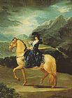 Francisco De Goya Canvas Paintings - Maria Teresa of Vallabriga on Horseback